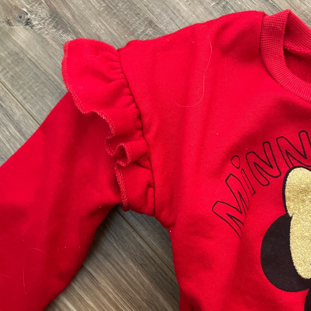 Red Minnie Mouse Sweatshirt - Picture 3 of 4